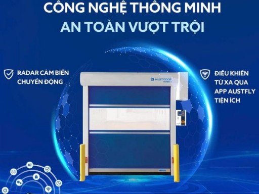 Cửa cuốn công nghiệp tốc độ cao Austdoor – Giải pháp tăng tốc vận hành & tiết kiệm năng lượng