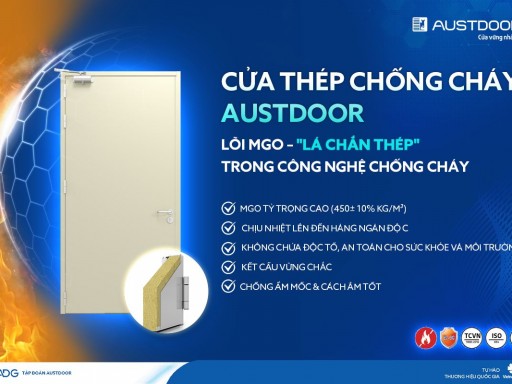 Lõi MgO Austdoor EI60 – Công nghệ chống cháy hiệu quả cho kiến trúc hiện đại